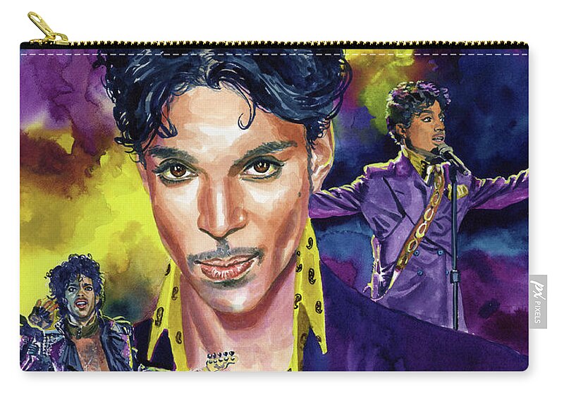 Prince Carry-all Pouch featuring the painting Prince in yellow by Ken Meyer jr