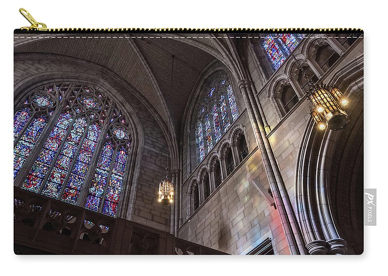 Princeton Zip Pouch featuring the photograph The Chapel at Princeton by Glenn DiPaola