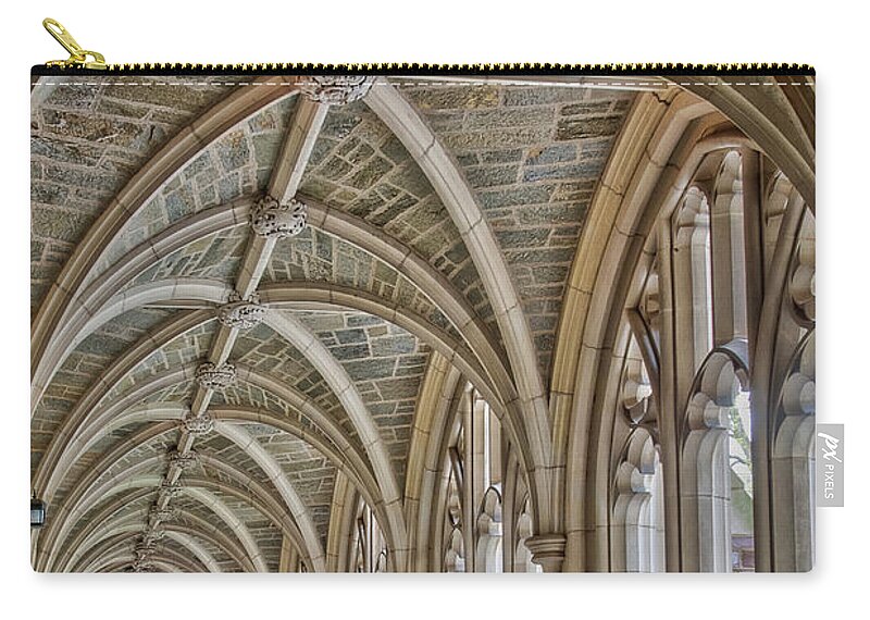 Princeton University Zip Pouch featuring the photograph Princeton University Hallway III by Susan Candelario