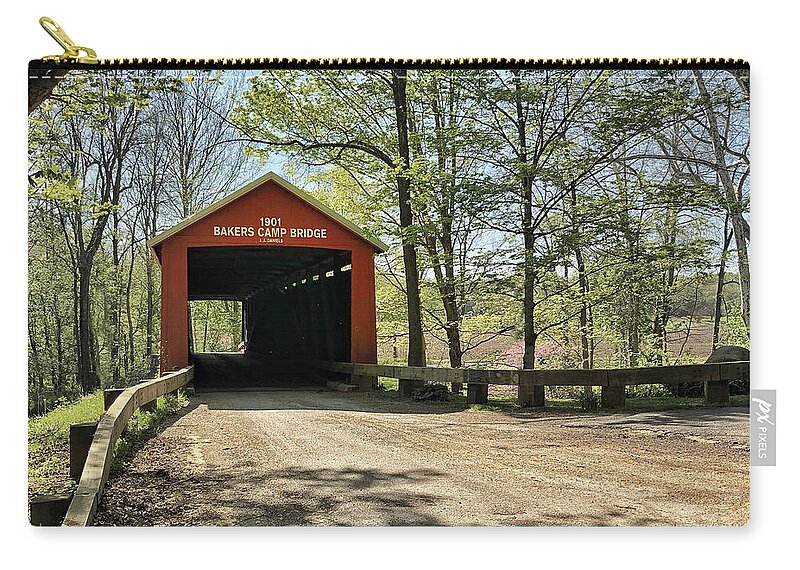Bainbridge Zip Pouch featuring the photograph Protected Crossing in Spring by Andrea Platt
