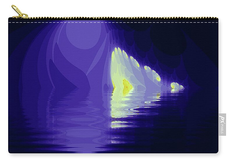 Fractal Zip Pouch featuring the digital art Protection by Debra Martelli