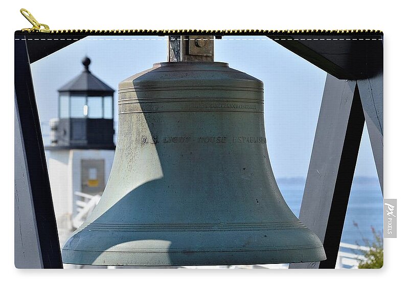 Lighthouse Zip Pouch featuring the photograph Protectors of The Shore by Jewels Hamrick