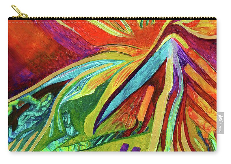  Zip Pouch featuring the painting Psalm 91 by Polly Castor