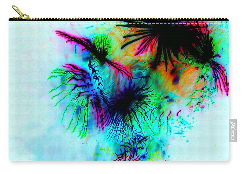 Fireworks Zip Pouch featuring the photograph Psycho Excitement by Julie Lueders 
