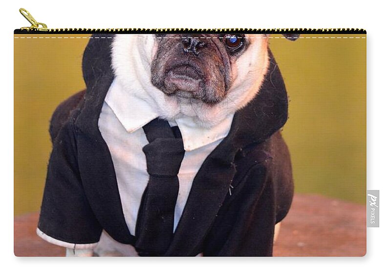 Pug as Frank from Men in Black Zip Pouch by Richard Bryce and Family - Fine  Art America
