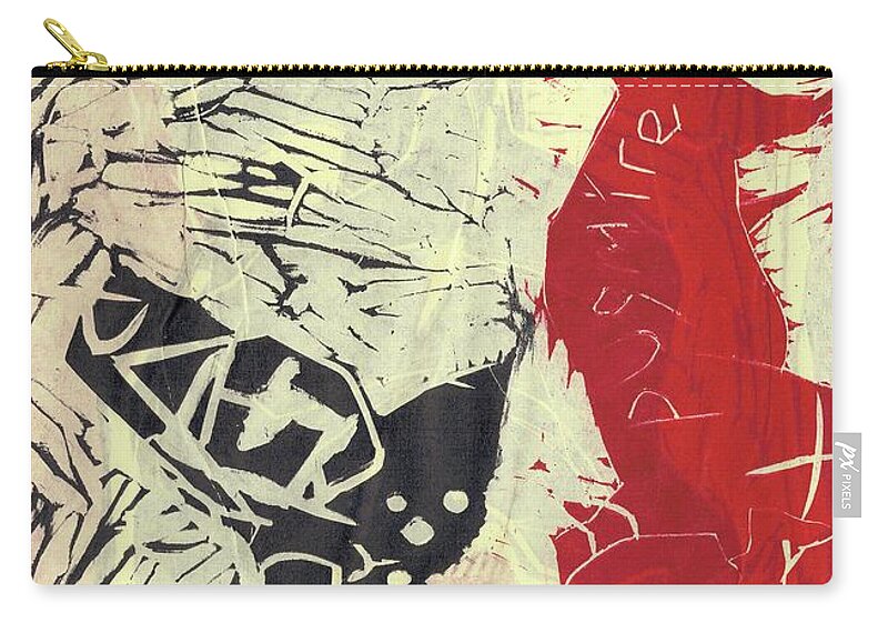 Red Zip Pouch featuring the relief Pugmire CD front sheet by Edgeworth Johnstone