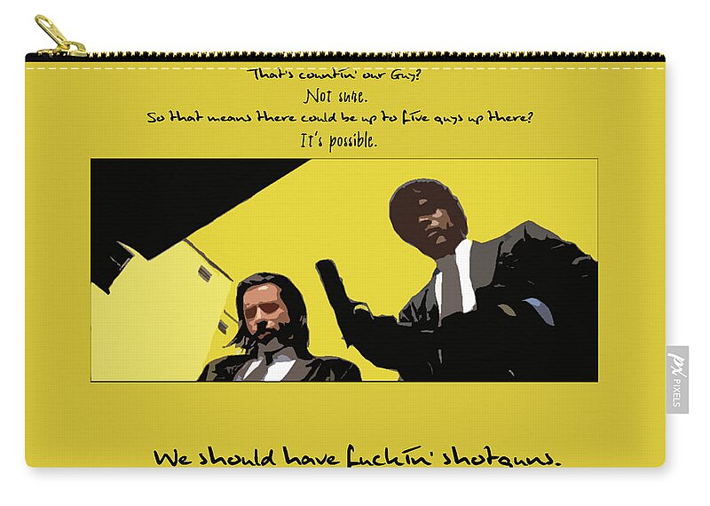 Pulp Fiction Zip Pouch featuring the digital art Pulp Fiction by Maye Loeser