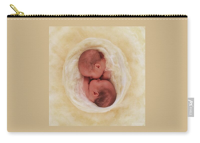 Twins Zip Pouch featuring the photograph Pure by Anne Geddes