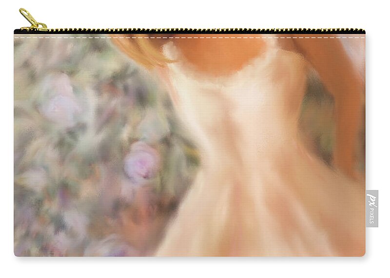 Paintings Of Women Zip Pouch featuring the painting Pure Bliss by Colleen Taylor