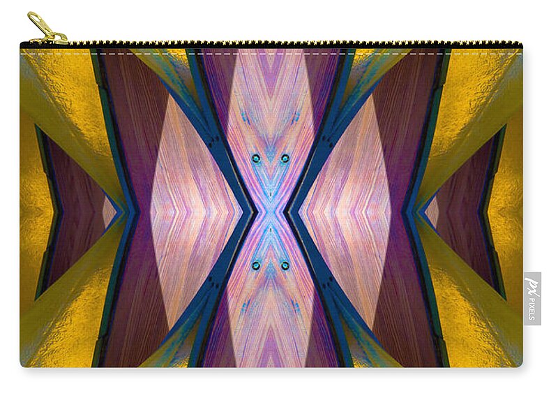  Zip Pouch featuring the photograph Pure Gold Lincoln Park Wood Pavilion N89 V1 by Raymond Kunst