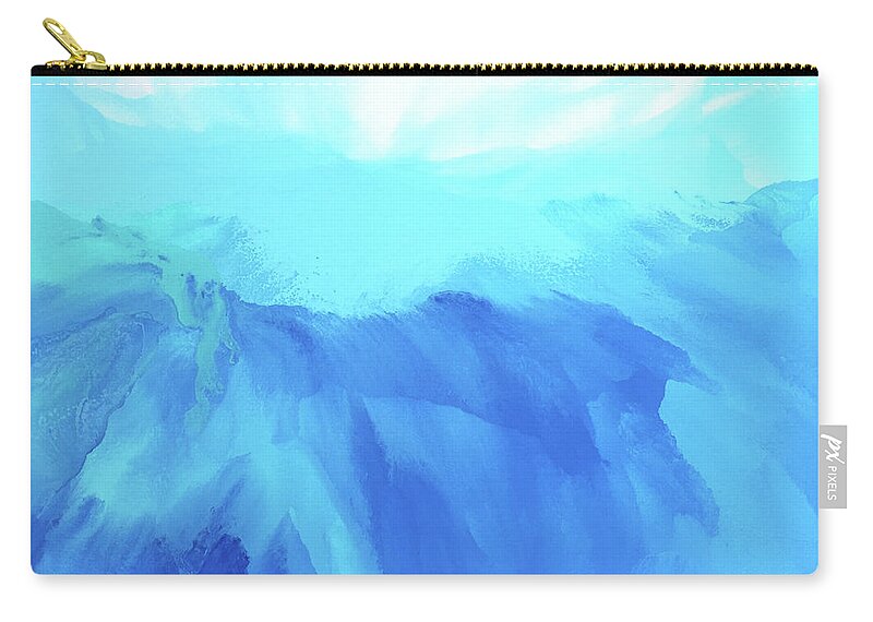 Flowing Zip Pouch featuring the painting Purely Refreshing by Linda Bailey