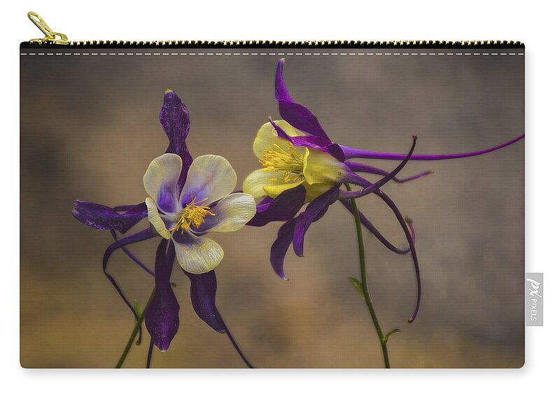 Purple And Gold Zip Pouch featuring the photograph Purple And Gold by Mitch Shindelbower