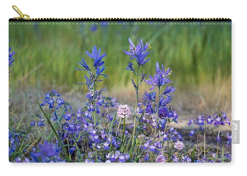 Purple Zip Pouch featuring the photograph Purple and Pink by Brian Eberly