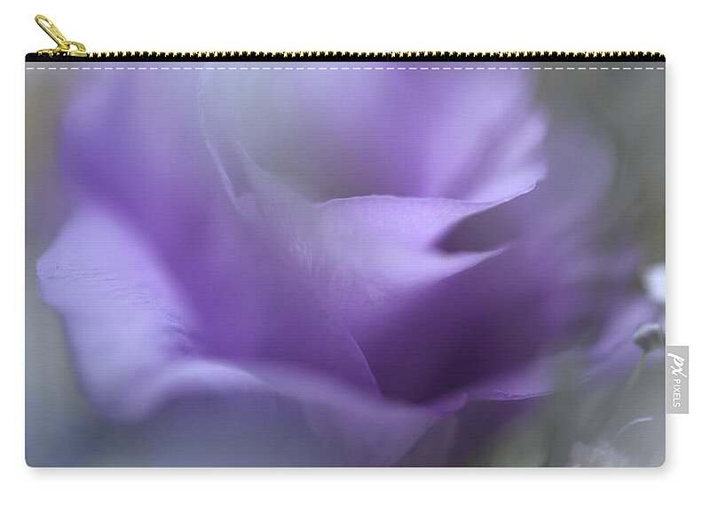 Jenny Rainbow Fine Art Photography Zip Pouch featuring the photograph Purple Ethereal Breath by Jenny Rainbow