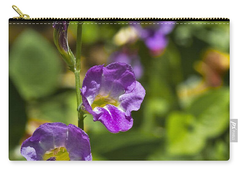Stem Zip Pouch featuring the photograph Purple Flowers 2 by Bob Slitzan