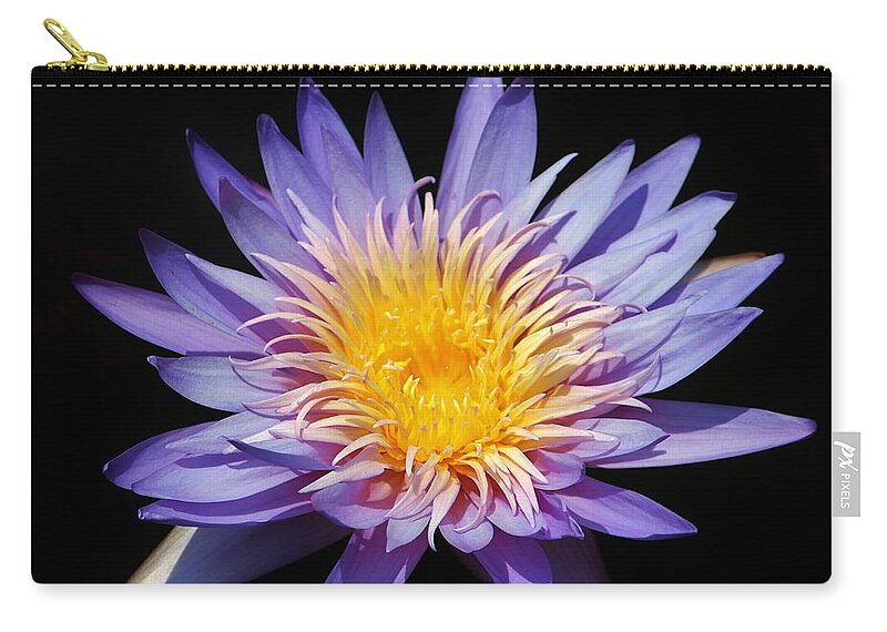 Flower Zip Pouch featuring the photograph Purple Lotus by Cynthia Guinn