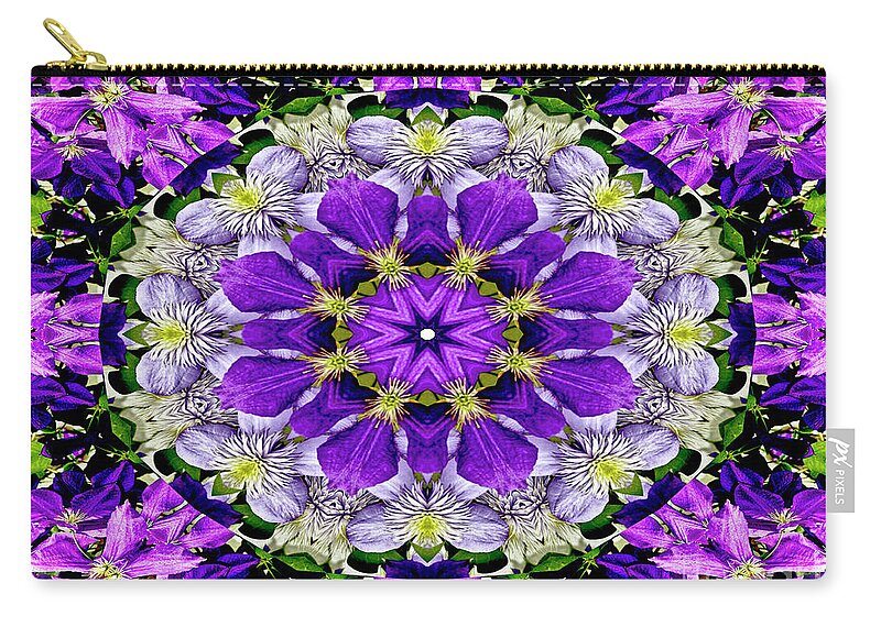 Purple Flower Zip Pouch featuring the photograph Purple Passion Floral Design by Carol F Austin