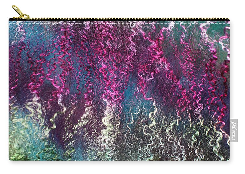 Russian Artists New Wave Zip Pouch featuring the photograph Purple Rainbow 1 by Marina Shkolnik