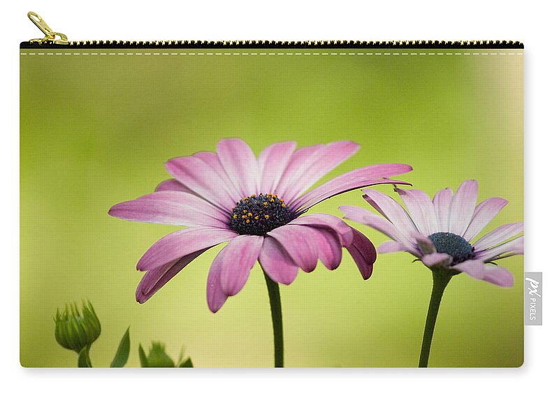 Flowers Zip Pouch featuring the photograph Purple Sopranos On A Brilliant Day by Dorothy Lee