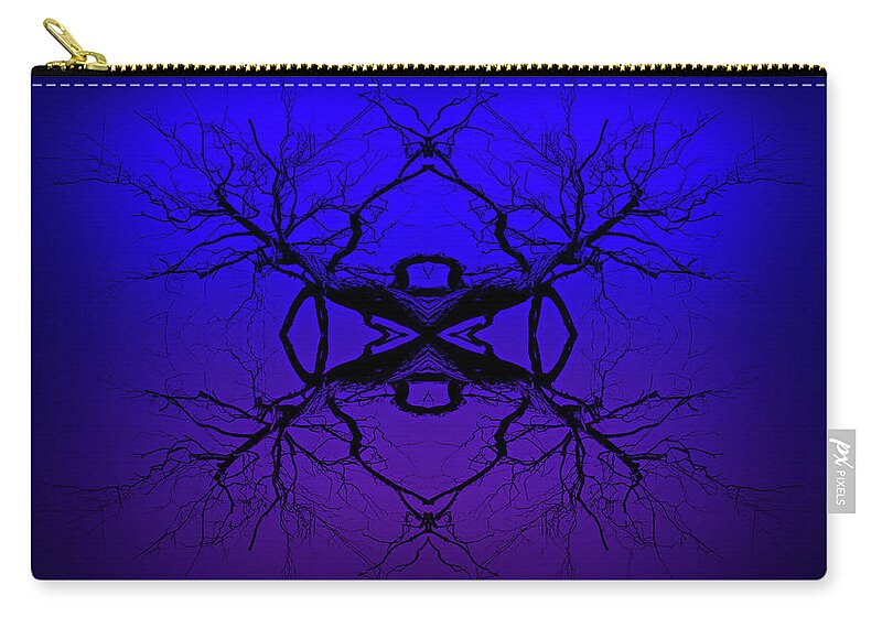 Velvet Zip Pouch featuring the photograph Purple Tree Haze by John Williams