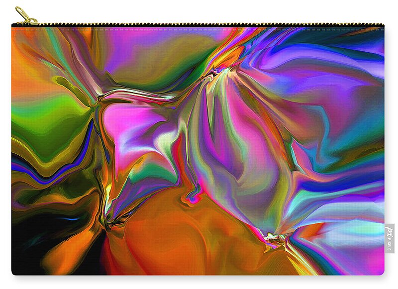  Original Contemporary Zip Pouch featuring the digital art Push n Pull by Phillip Mossbarger