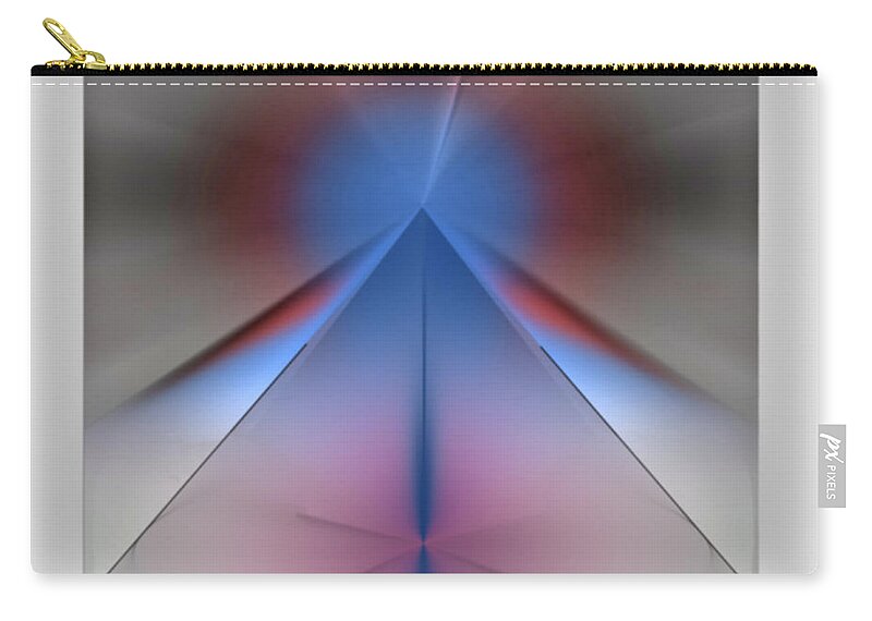 Abstract Zip Pouch featuring the digital art Pyramid by John Krakora