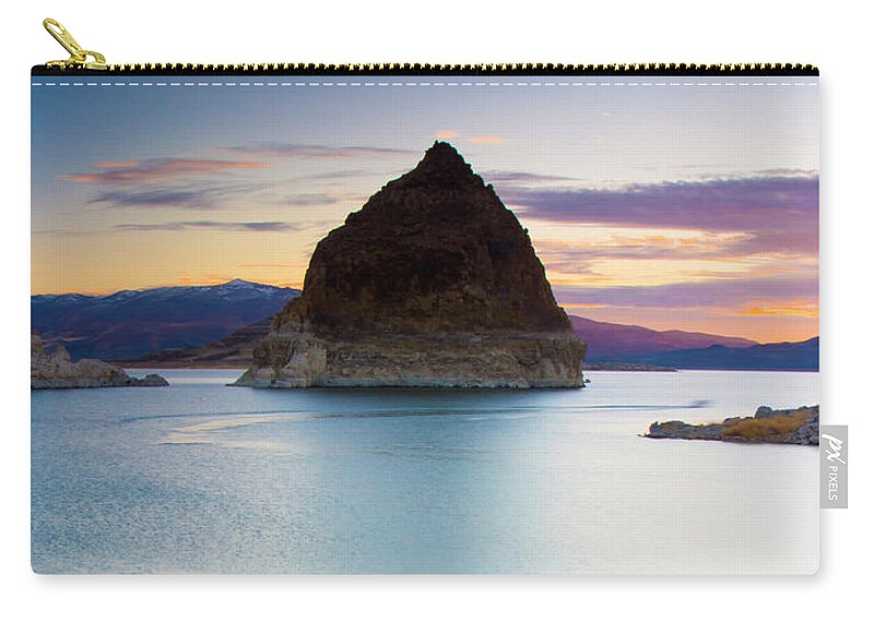 Landscape Zip Pouch featuring the photograph Pyramid Lake by Christopher Johnson