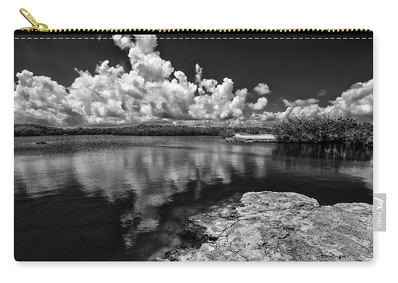 Black & White Zip Pouch featuring the photograph Quarry Keys by Kevin Cable