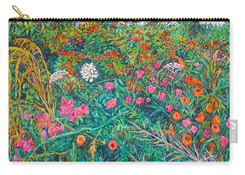 Wildflowers Zip Pouch featuring the painting Queen Annes Lace by Kendall Kessler