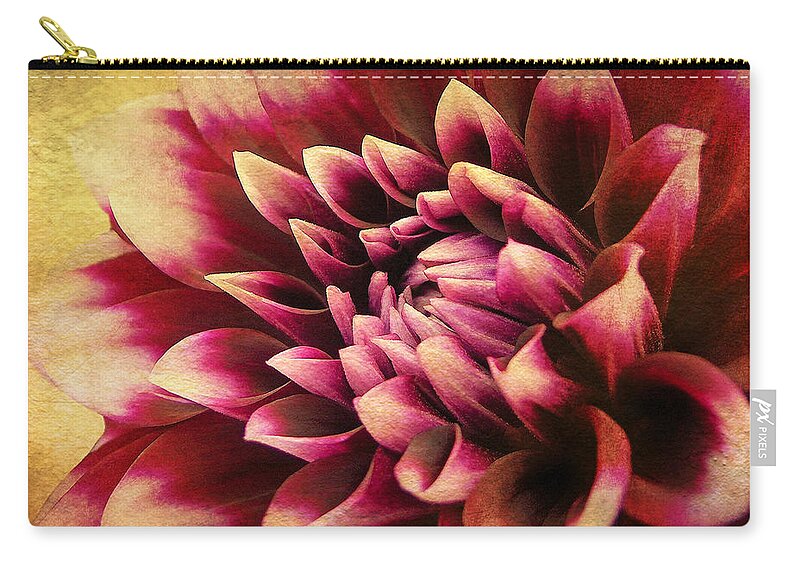 Magenta Zip Pouch featuring the photograph Queen Dahlia by Kathi Mirto