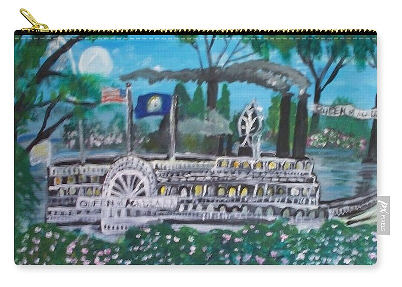 Queen Of Acadiana Zip Pouch featuring the painting Queen of Acadiana by Seaux-N-Seau Soileau
