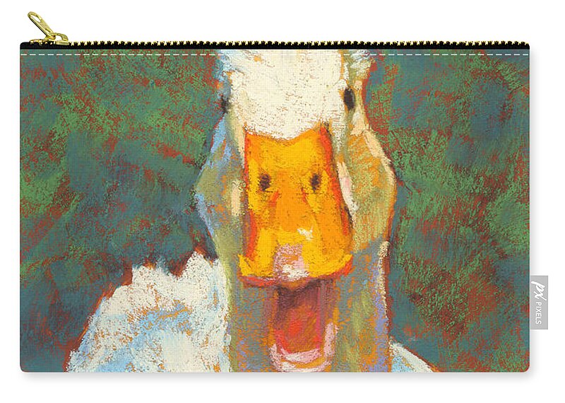 Duck Zip Pouch featuring the pastel Quentin by Rita Kirkman