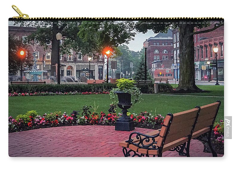 Zip Pouch featuring the photograph Quiet morning in the village by Kendall McKernon
