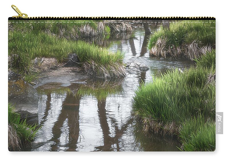 Stream Zip Pouch featuring the photograph Quiet Stream by Scott Norris