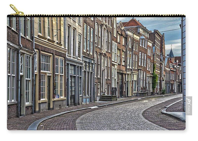 Dordrecht Zip Pouch featuring the photograph Quiet Street in Dordrecht by Frans Blok