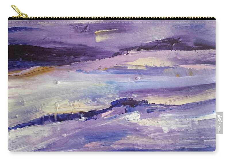 Abstract Zip Pouch featuring the painting Quite The Mind by Sherry Harradence