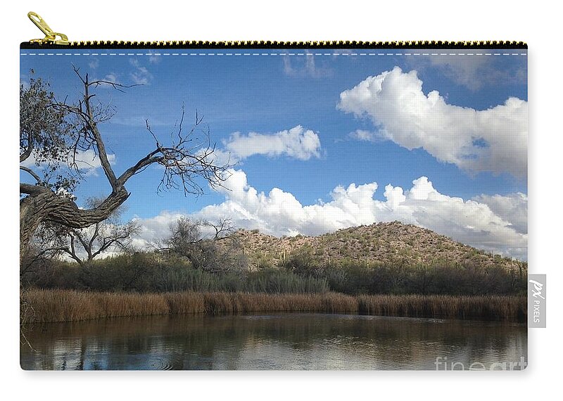 Desert Zip Pouch featuring the photograph Quito Baquito 2 by Jeff Hubbard