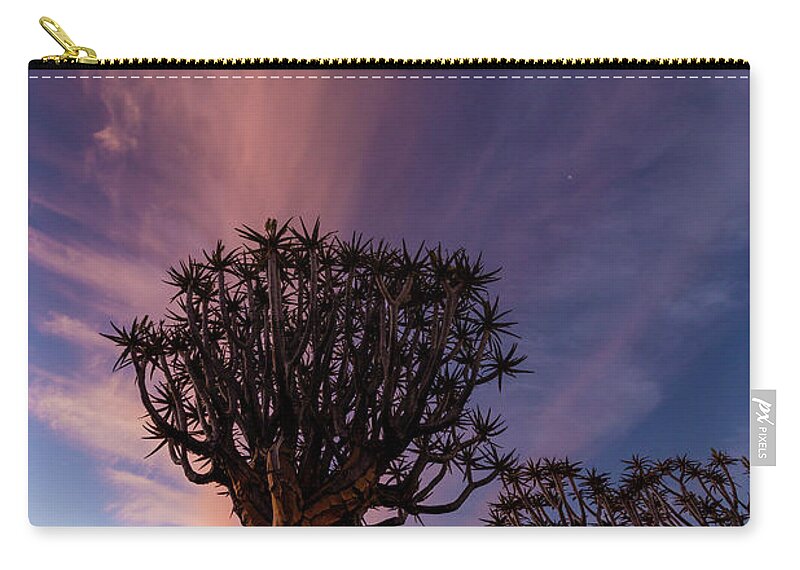 Africa Zip Pouch featuring the photograph Quiver Trees 14 by Inge Johnsson