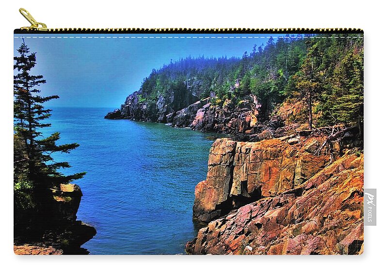 Quoddy Head Zip Pouch featuring the photograph Quoddy Head by Lisa Dunn