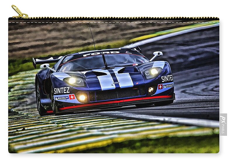 Race Car Zip Pouch featuring the photograph Race Car by Mariel Mcmeeking