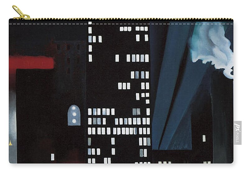 Radiator Building Zip Pouch featuring the photograph Radiator Building Night New York by Georgia O Keeffe