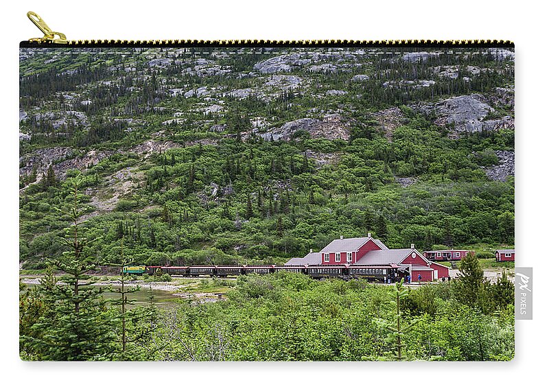 Summer Zip Pouch featuring the photograph Railroad to the Yukon by Ed Clark