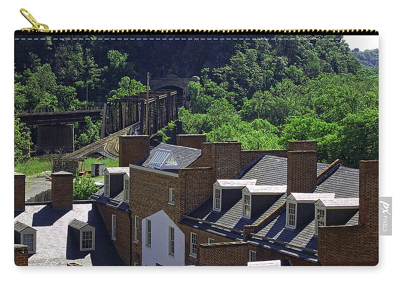 Appalachian Mountains Zip Pouch featuring the photograph Railroad Tracks I by Kathi Isserman