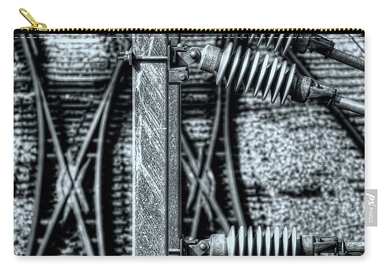 Railway Zip Pouch featuring the photograph Railway Detail by Wayne Sherriff