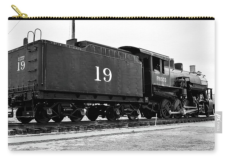 Frisco Zip Pouch featuring the photograph Railway Engine in Frisco by Nicole Lloyd