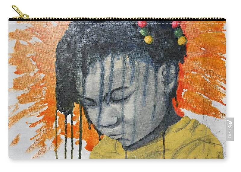  Zip Pouch featuring the painting Rain and Shine by Edmund Royster