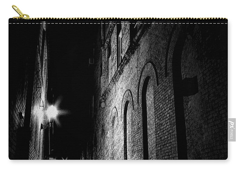 Bristol Zip Pouch featuring the photograph Rain on Bank Street by Denise Beverly