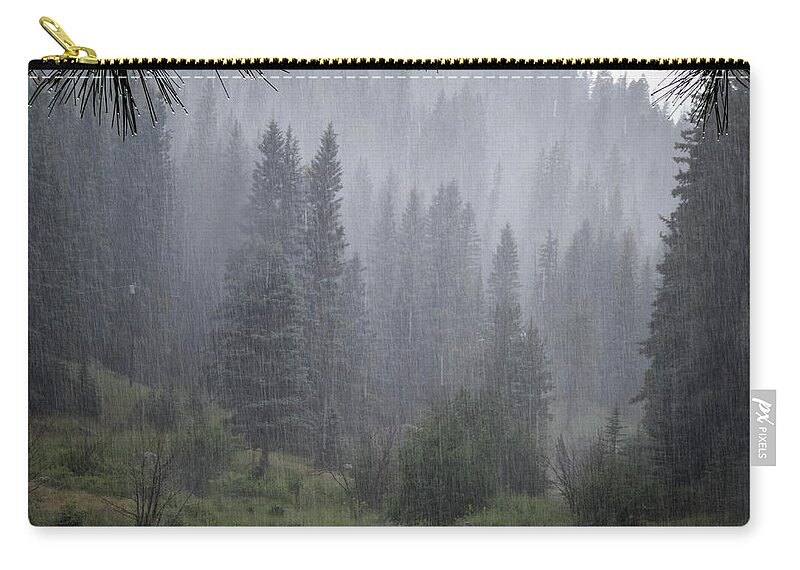 Jemez Carry-all Pouch featuring the photograph Rain Lovely Rain by Mary Lee Dereske