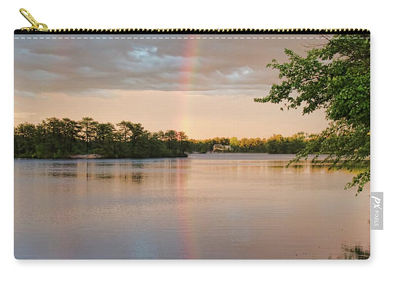 Rainbow Carry-all Pouch featuring the photograph Rainbow After the Storm by Beth Sawickie