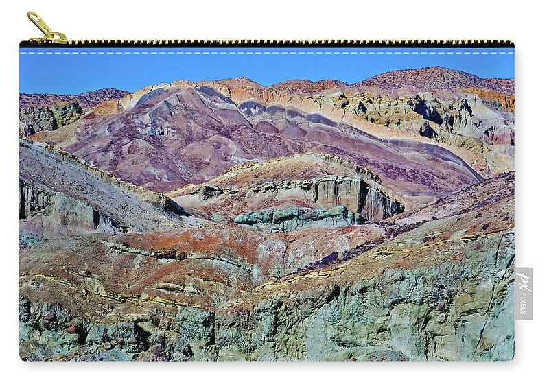 Rainbow Basin Zip Pouch featuring the photograph Rainbow Basin National Natural Landmark by Kyle Hanson